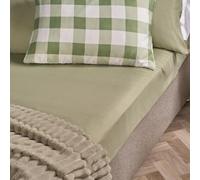 Ohs Ultra Soft Microfibre Plain Fitted Bed Sheet, Sage - Double