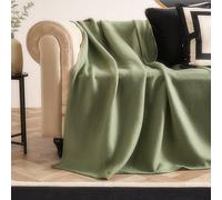 Ohs Ultra Soft Polar Fleece Throw Lightweight Blanket Bedspread, Evergreen - 120 X 150Cm