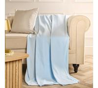 OHS Ultra Soft Polar Fleece Throw Lightweight Blanket Bedspread in Baby Blue | Size: 200 cm x 240 cm OHS Baby Blue 200 cm x 240 cm