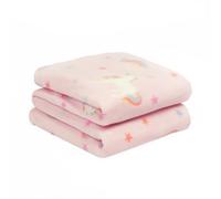 OHS Unicorn Rainbow Print Polar Fleece Throw