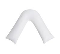 OHS V Pillow with Pillowcase White, Extra Cushion for Head Neck Back Soft Comfy Microfibre Orthopaedic V-Shaped Pillow Ultimate Comfort Ideal for Maternity Nursing Cuddle Cushion, 135 x 25 x 100cm