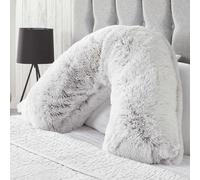 OHS V Shape Pillow Cushion Shaggy Neck Shoulder Support in Grey OHS Grey