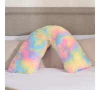 OHS V Shape Pillow Cushion Shaggy Neck Shoulder Support OHS Multicolor