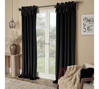 OHS Velvet Curtains 66"x72" Bow Thermal Blackout Curtains 2 Panels, Mono