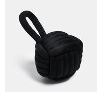 OHS Velvet Rope Door Stop, Soft Matte Velvet Fabric Weighted Door Stop with Handle Home Decorative Interior Doorstop Stopper 14cm for Doors Home Decoration - Black