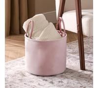 OHS Velvet Storage Basket Hamper Clothes Toys Organiser Fabric Bag