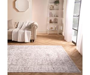 OHS Vintage Extra Large Rugs for Living Room, Printed Washable Rugs Soft Durable Material Decorative Home Design Stylish Large Rug Bedroom - Natural, 160 x 230cm