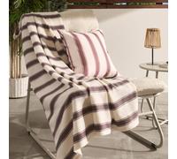 OHS Vintage Stripes Polar Fleece Throw Blanket Lightweight Bedspread | Size: 120 cm x 150 cm OHS Multicolor 120 cm x 150 cm