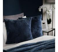 OHS Waffle Fleece 2 X Cushion Covers Soft