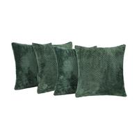 OHS Waffle Fleece 4 X Cushion Covers Soft