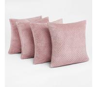 OHS Waffle Fleece 4 X Cushion Covers Soft