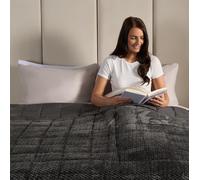 OHS Waffle Fleece Soft Warm Weighted Blanket - 8kg in Charcoal | Size: 150 cm x 180 cm OHS Charcoal 150 cm x 180 cm