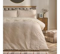 OHS Waffle Fleece Super King Duvet Cover With Pillowcase Thermal Soft Bedding Set