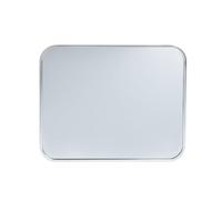 OHS Wall Mirror Bathroom Mirror Vanity Mirror, Silver - 40 x 50cm | Silver Frame Wall Mirror Glass & Metal 40 x 50cm Hallway Bedroom Living Room