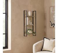 Ohs Wall Shelf 3 Tier Home Display Unit Mounted Shelving - Light Wood Effect