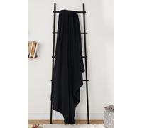 OHS Warm Plain Fleece Throw Over Bed Blanket in Black | Size: 150 cm x 200 cm OHS Black 150 cm x 200 cm