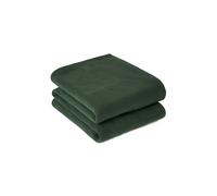 OHS Warm Plain Fleece Throw Over Bed Blanket in Dark Green | Size: 120 cm x 150 cm OHS Dark Green 120 cm x 150 cm