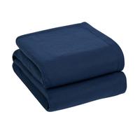 OHS Warm Plain Fleece Throw Over Bed Sofa Blanket