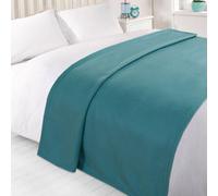 OHS Warm Plain Fleece Throw Over Bed Sofa Blanket