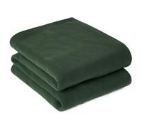 OHS Warm Plain Fleece Throw Over Bed Sofa Blanket