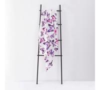 Ohs Warm Soft Butterfly Purple Fleece Throw Over Bed Blanket 120 X 150Cm