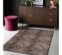 OHS Washable Rug Hallway Runner Rugs Living Room 120 x 170, Black Zebra | Medium Size Non Slip Rugs for Bedroom Dining Room Home Decorations Timeless Soft Durable Low Pile Bedroom Carpet Area Rug