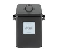 OHS Washing Powder Storage Container Tin Laundry Storage with Lid, Black