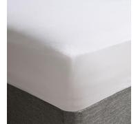 OHS Waterproof Mattress Protector Double Bed, Soft Quiet Rustle Free Waterproof Resistant Fitted Sheet Moisture Proof Pad Cover Machine Washable Hypoallergenic Double Mattress Protector, White