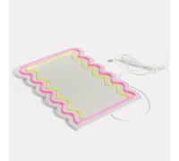 OHS Wavy Makeup Vanity Mirror LED Neon Lights Wall Mounted Light Up Mirror