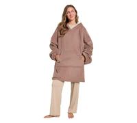 OHS Wearable Heated Blanket Sherpa Fleece Oversized Electric Hoodie, Mink | Energy Saving Hooded Clothing Gifts for Women Men Girls Boys Lined Fleece Throw Giant Fluffy Wearable Sweatshirt
