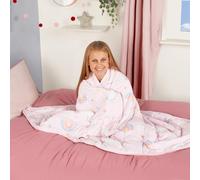 OHS Weighted Blanket 3kg Teddy Fleece Unicorn Pink, Calming Stress Relief Heavy Weighted Blanket for Adults Pink Blanket Gift for Women Anti Anxiety (Disclaimer:Only suitable for age 3+years)