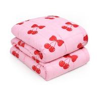 OHS Weighted Blanket Adult Reversible Cherry Bow 3kg, Sleep Therapy Stress Anxiety Relief for Adults, Single - 100 x 150cm - (Disclaimer: Only suitable for age 3+years)