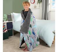 OHS Weighted Blanket Kids Dino Sensory Sleep Therapy Anxiety Soft Teddy Fleece Throw