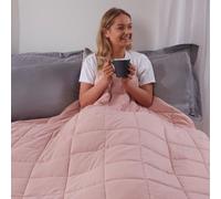 Ohs Weighted Blanket Quilted, Blush Pink, 125 X 180 Cm - 6Kg