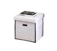 OHS White Cube Drawer Storage Unit, Boucle Upholstered Cube Drawer Storages with Metal Handle Easy to Pull Storage Basket Closet Organizer for Living Room Bedroom