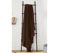 Dreamscene Wholesale 10 x Plain Fleece Blanket Soft Warm Bulk Throw Over Joblot - 120 x 150cm, Chocolate Brown