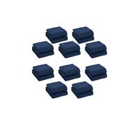 OHS Wholesale 10 Pack Plain Fleece Blanket Sofa Throw Joblot in Navy | Size: 120 cm x 150 cm OHS Navy 120 cm x 150 cm