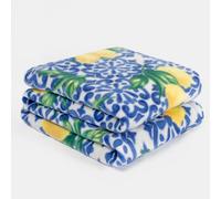 OHS Wholesale 10 X Fleece Blanket Sofa Throw Joblot - 120 X 150Cm, Lemon - Blue
