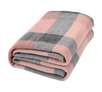 OHS Wholesale Pack Of 10 X Check Print Soft Fleece Blanket Throw, 120 X 150Cm