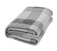 OHS Wholesale Pack Of 10 X Check Print Soft Fleece Blanket Throw, 120 X 150Cm