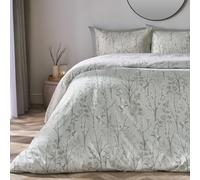 Ohs Willow Reversible Floral Bedding Set Duvet Cover With Pillowcase, Sage - Double