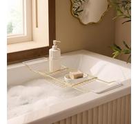 OHS Wire Bath Rack Metal Spa Home Bath Trays for Across The Bath, Gold