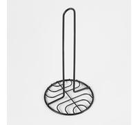 OHS Wire Kitchen Roll Holder Space Saving Paper Towel Tissue Roll Storage Rack Black