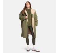 OHS Women's 2 Piece Plain Changing Robe & Full-Zip Teddy Fleece Co-Ord Set in Khaki | Size: S/M OHS Khaki S/M