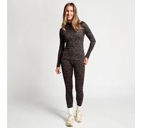 OHS Women's Animal Print Active Long Sleeve Zip Up Top Gym Yoga Workout Jacket in Brown | Size: Large OHS Brown L