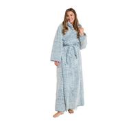 OHS Womens Dressing Gowns, Valentines Gifts for Her Super Soft Luxury Warm Full Length Dressing Gowns Oversized Extra Comfy - One Size, Teddy Marl