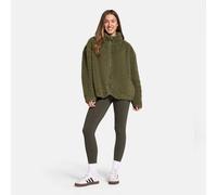 OHS Women's Full Zip Teddy Fleece Jacket Soft Lightweight Outerwear in Khaki | Size: Large/XL OHS Khaki L/XL