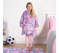 OHS Women's Gaming Hoodie Blanket Sherpa Fleece Throw Sweatshirt Oversized Warm Plush Soft in Lilac OHS Lilac One Size