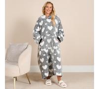 OHS Women's Heart Hoodie Blanket Extra Long Giant Oversized Wearable Soft Plush Warm Throw in Black OHS Black One Size