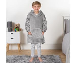 OHS Women's Oversized Hoodie Blanket Shark Tooth 3D Plush Soft Jumper Sherpa Fleece Throw in Light Grey OHS Light Grey One Size